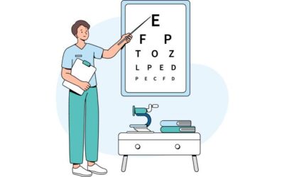Dilated pupils for eye testing