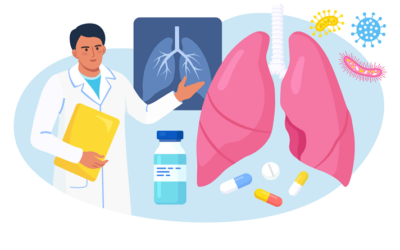 Gas exchange in lungs